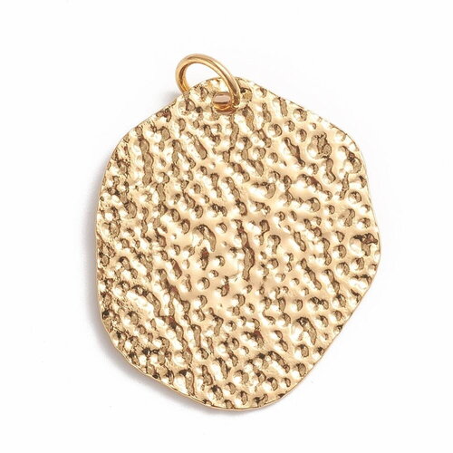 Pendentifs martelés en acier inoxydable création bijoux
