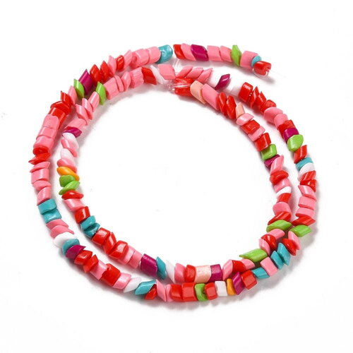 1 fil de perles en verre coloré pour création de bijoux bohèmes style plage été