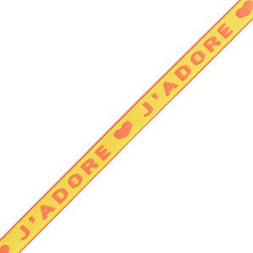 1 métré ruban à message tissé j'adore ruban pour bracelet 10 mm de largeur texte j'adore - 80370