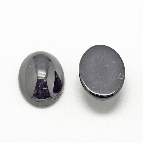 Cabochon ovale pierre noire naturelle 18 mm cabochon en pierre vendu à l'unité