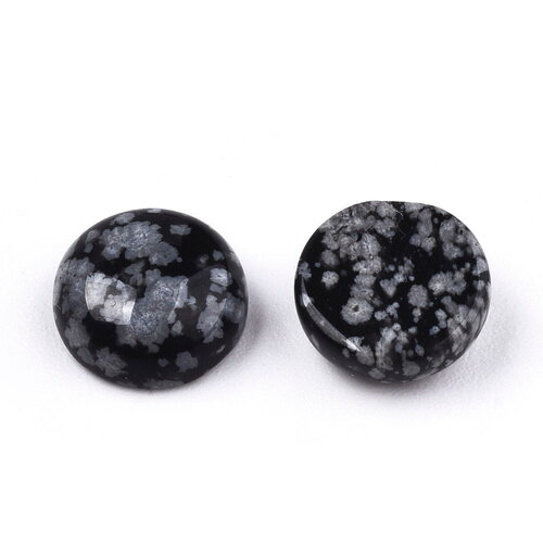 Cabochon rond obsidienne naturelle 8mm cabochon dôme vendu à l'unité