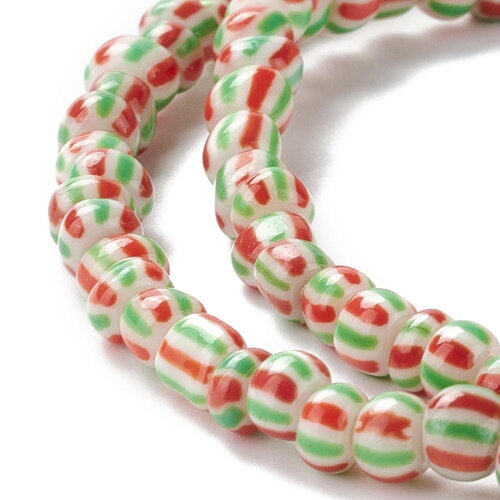 1 fil perles en verre 4,5~5 mm perles intercalaire