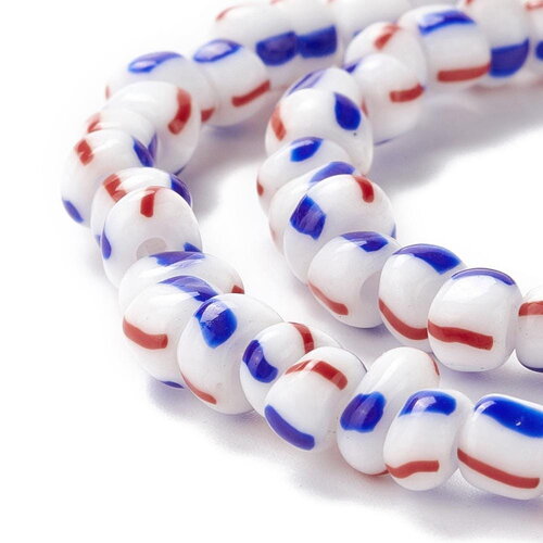 1 fil perles en verre 4,5~5 mm perles intercalaire