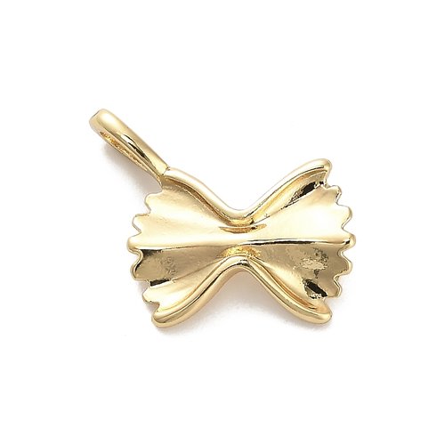 Breloque farfalle doré - pendentif farfalle doré plaqué or 18 carats