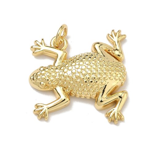 Pendentif grenouille plaqué or 18k – breloque bijou porte-bonheur
