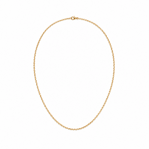Collier chaîne fine dorée en acier inoxydable – 60 cm – maille câblée avec fermoir mousqueton