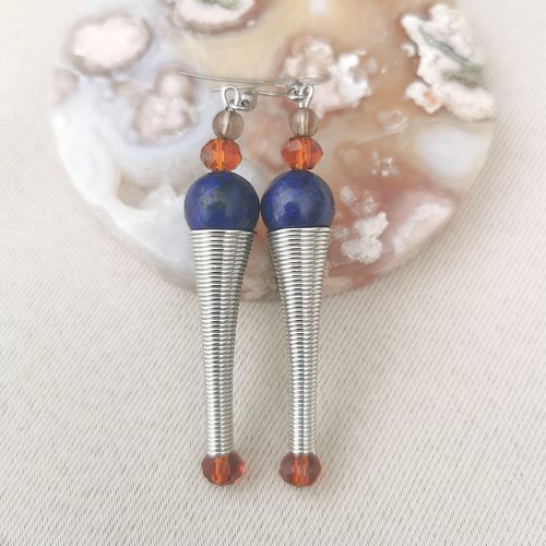 Boucles d'oreilles lapis lazuli