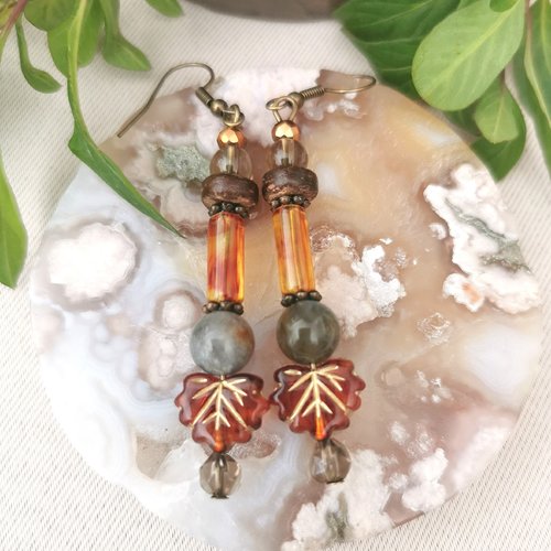 Boucles d'oreilles labradorite