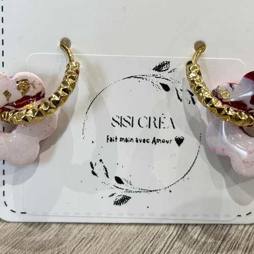 Boucles d’oreilles créole petite fleur