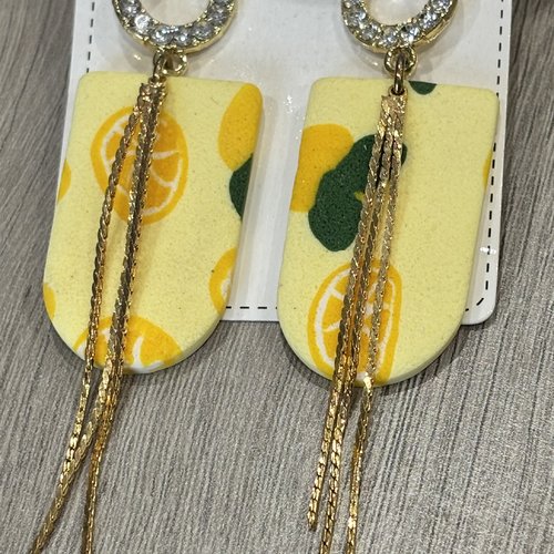 Boucles d’oreilles avec ses petits citrons