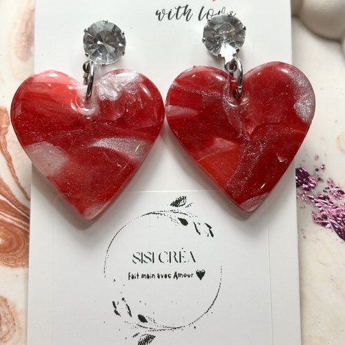 Boucles d’oreilles cœur ️