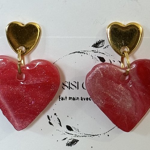 Boucles d’oreilles petits cœurs
