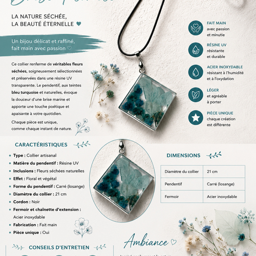 Collier bleu