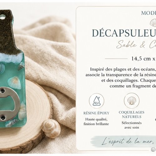 Décapsuleur effet mer