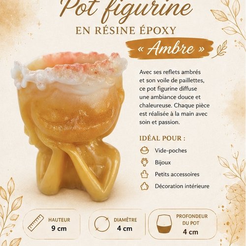 Pot en résine epoxy