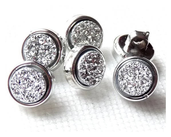 LOT 6 BOUTONS NOIR STRASS PIERRE  A COUDRE COUTURE 12,5mm LAYETTE GILET TRICOT 