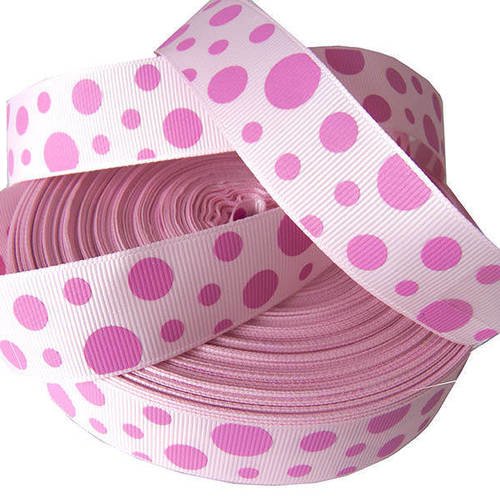 RUBAN GALON SATIN ROSE MOTIF COEUR FUCHSIA SCRAPBOOKING CARTE COUTURE BARRETTE