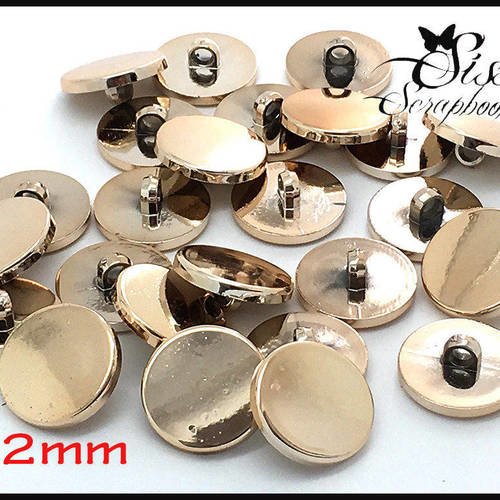 LOT 6 BOUTONS ROND BOULE DORÉ CUIVRÉ COUTURE MERCERIE MANTEAU GILET LAINE DIY