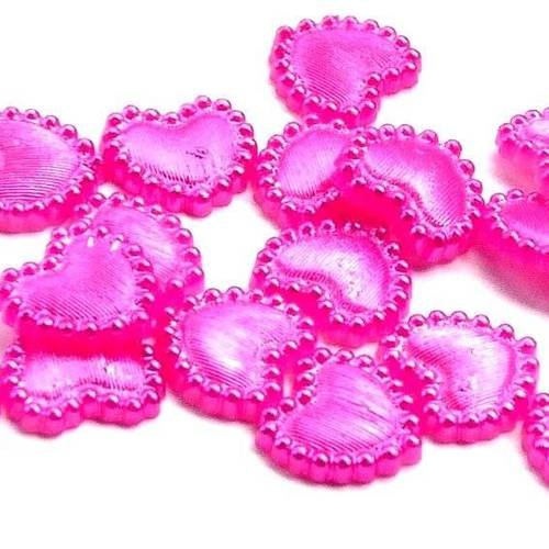 LOT 20 COEURS PERLE A COLLER OR DORE SCRAPBOOKING SCRAP CARTE FAIRE PART MARIAGE