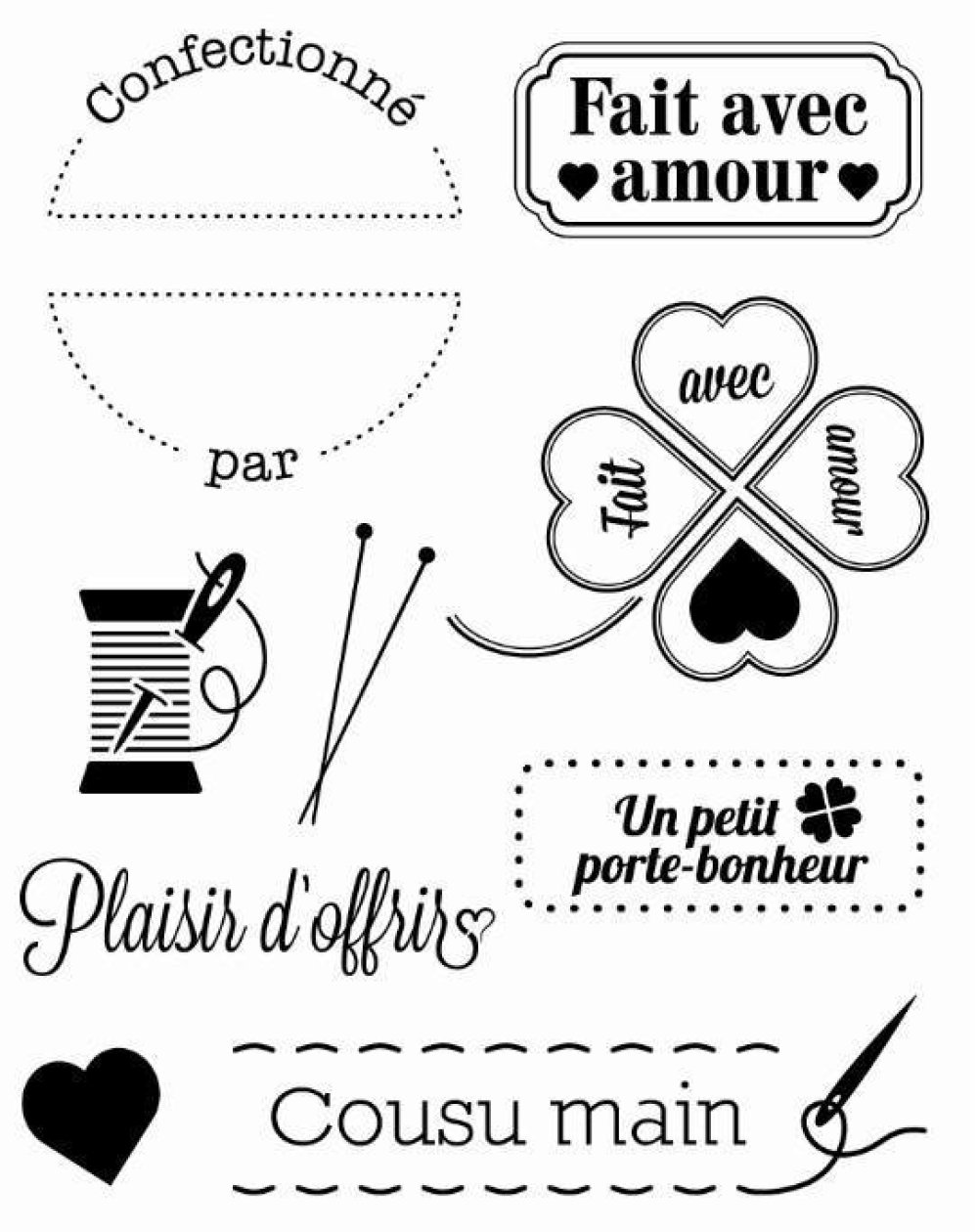 Lot Tampon Creation Fait Maison Amour Cousu Main Un Grand Marche