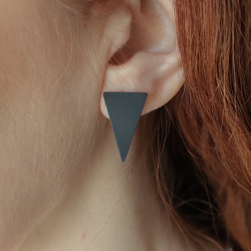 Achat Boucles d'oreilles faites à la main Clip On Triangle