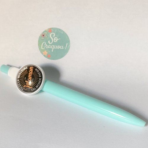 Stylo cabochon " meilleure maman "