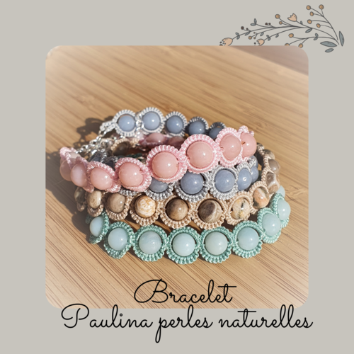 Bracelet paulina perles en pierres naturelles