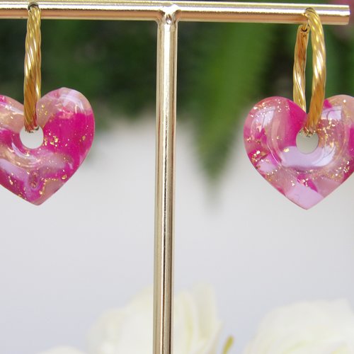 Pampilles mini coeur collection marbre