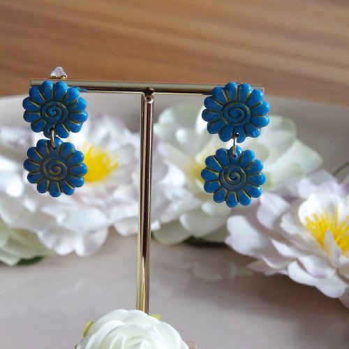 Boucle d'oreille maria création artisanale unique