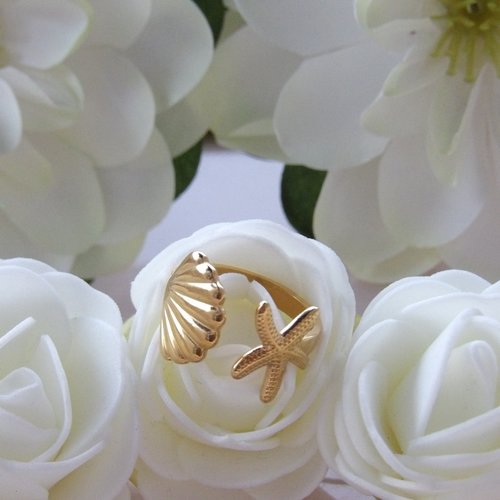 Bague marine coquillage