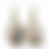 Boucles d'oreilles cabochon-la petite fille et l'oiseau-cadeau de noël femme - saint valentin - cadeau d'anniversaire - bronze (ref.34) fbm