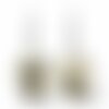 Boucles d'oreilles chat cabochon -le chaton- cadeau de noël femme - anniversaire femme - saint valentin - argent antique (ref.31a) fbm