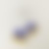 Boucles d'oreilles triangles esprit marin tissage miyuki rayé jaune, bleu et blanc