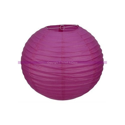 Ref.73175 lanterne japonaise boule de 35 cm, boule chinoise en papier fuchsia