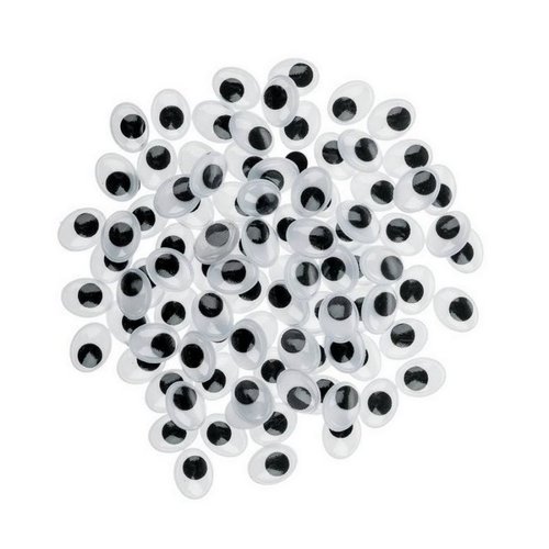 Gros lot 90 yeux ovales 7x5mm, à pupille mobile, en plastique, 45 paires à coller