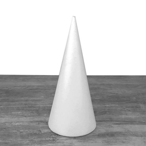 Cone en polystyrène plein, hauteur 40 cm, diamètre de base 18 cm, support styro haute densité présentoir à macarons