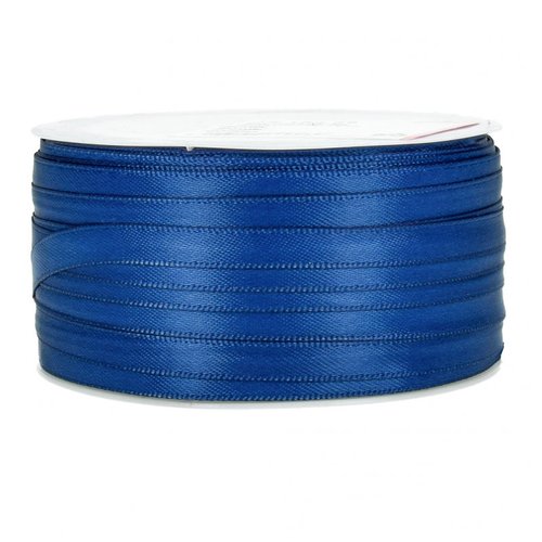 Ruban double face en satin bleu royal, largeur 6 mm, rouleau de 50 mètres, scrapbooking, mariage, mercerie