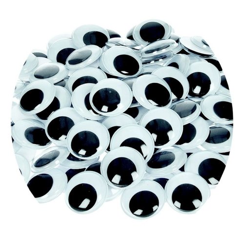 Gros lot 35 paires de grands yeux à pupille mobile, diamètre 28 mm, 70 yeux à coller