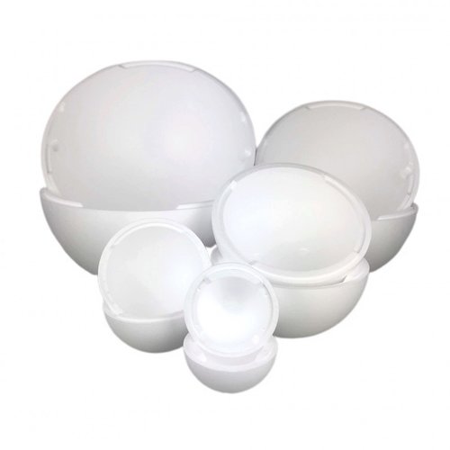Gros lot 5 grandes boules 50, 40, 30, 20 et 15 cm en polystyrène, séparables, sphères creuses sécables en styropor blanc