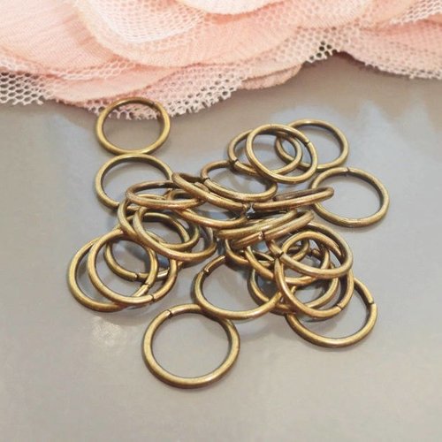 Anneau rond 10 mm,anneau bronze, connecteur rond, apprêts, bijoux, perles