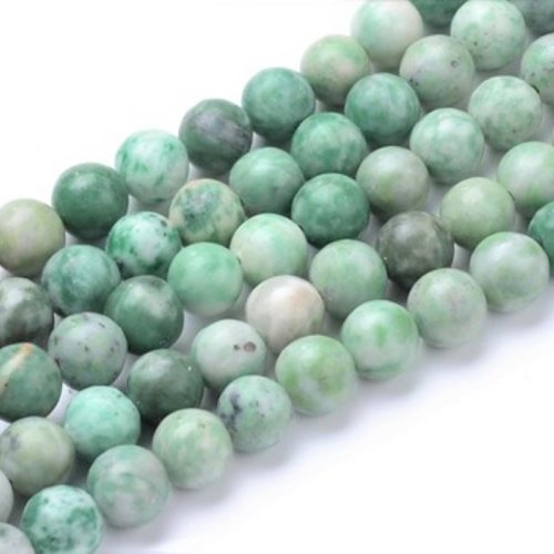 Jade naturel vert, pierre naturelle,perle ronde, 6 mm,  jadéite, nephrite, 