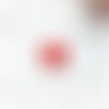 Perle cube rouge, agate craquelé, veine de dragon, perle, agate, 10 mm