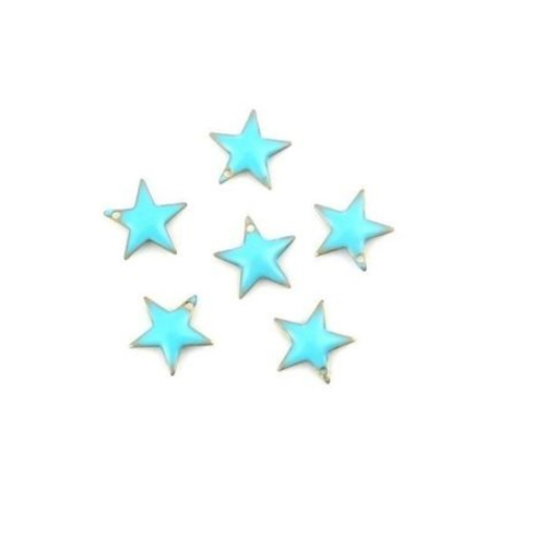 Sequin émail bleu, perle étoile, breloque étoile, charm, émail, sequin, bleu,