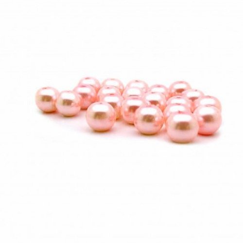 Perles de culture, nacre naturelle, perle corail , ronde, 8 mm
