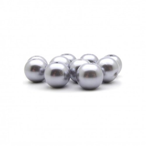 Perle ronde grise, perle de nacre, 8 mm, coquillage, apprêts, bijoux