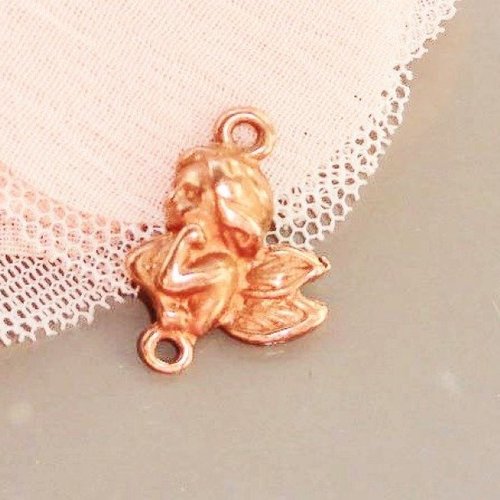 Connecteurs ange ,  cuivre ange,  20 mm , perle, baroque, religieux,,pendentif