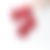 Perle plate nacre, perle palet, nacre rouge et noir, coquillage, rond, 25 mm
