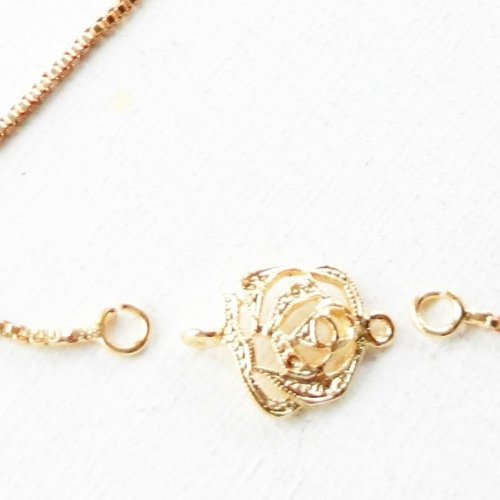 Connecteur fleur plaqué or 18 carat, perle métal doré, perle fleur, intercalaire, connecteur, bijoux