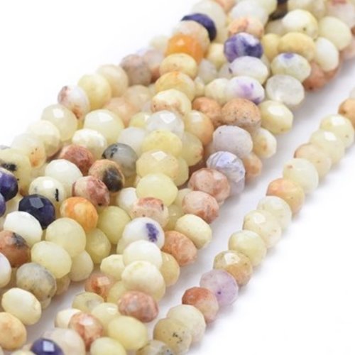 Opale facette, opale pourpre, pierre précieuse, perle, 4 mm, pierre,