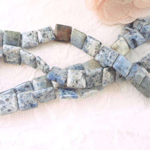 Sodalite bleu carré, pierre bleu, pierre naturelle, pour bijoux, création, collier, bracelet